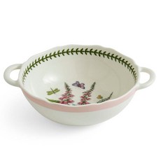 포트메리온 보타닉가든 테라스 만두그릇 폭스글로브, 화이트 + 그린 + 핑크, 1개