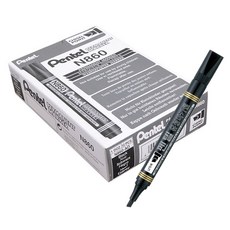 Pentel 飛龍文具 Pental 油性魔方筆尖 N860, 黑色的, 12件