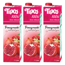 Tipco 100%石榴綜合果汁 大容量 無添加健康美味 全家共享, 1L, 3瓶