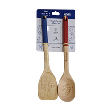 美亞 迪士尼 煮樂系列 木製鍋鏟湯杓配件組, 30CM, 1組(2隻), 48865-C