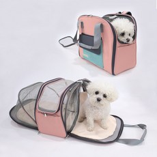 DING DONG PET 寵物蓬鬆網狀擴張型外出包, 1個, 粉色