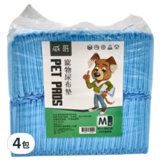 VIGO 威哥 寵物尿布墊 超厚款, 45x60cm, 50入, 熱熔不織布 包附紙 高分子吸水層 加厚絨毛漿層 PE流延膜層, 50片, 4包, 45 x 60cm