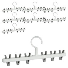 Jjin Nomargin Mall 多用途夾式帽架, 灰色, 8個