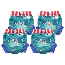 close Pop in 嬰兒游泳尿布褲，束口設計，防漏設計，重複使用，表層防水，裏層親膚, XL, 4件