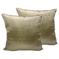 J&N 特斯勒緹花抱枕 綠色 2入/1組