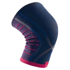 X精準分級加壓高彈羽球膝護套 G-B75XT-DB-M, 深藍色, 1個