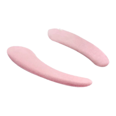 保暖加厚絨毛馬桶坐墊貼 2片裝, 法蘭絨+記憶棉, 37x9x6.5cm, 粉色, 1組