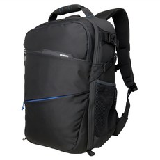 BENRO 百諾 伽瑪100雙肩攝影包 小身版大容量 耐磨防潑水 附防雨罩 止滑扣條設計, 黑色, 1個