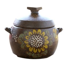 비채 분청 해바라기 쌀항아리 현관 소금단지 3kg, 혼합색상, 1개