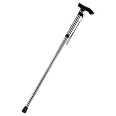 초경량 외발 접이식 길이조절용 지팡이, 실버, 1개