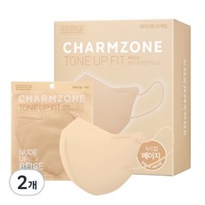 참존 톤업핏 마스크 와이드형, 누드업 베이지, 2개, 25개입