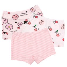 Maykids 女童款印花棉質彈力四角內褲 3件組