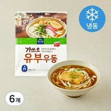 면사랑 가쓰오 유부 우동 1인분 (냉동), 283g, 6개