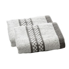 SHING LONG TEXTILE 台灣興隆毛巾 史克威爾美棉竹炭毛巾, 1包, 灰色