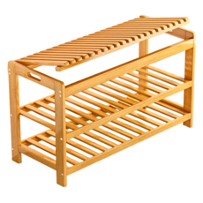 AOTTO 創意傢俱 日式多功能舒適穿鞋凳, 楠竹材質, 寬80x長28x高47CM, HA-012, 1個