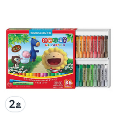 SIMBALION 雄獅 奶油獅 粉蠟筆, 36色, 2盒