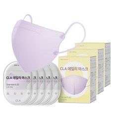 CLA 데일리 2D 마스크 소형, 5개입, 30개, 라이트퍼플