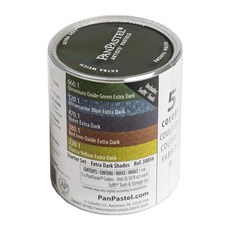 PANPASTEL 超柔軟藝術家粉彩餅組, 入門款 超深色調 Set 5色, 1組