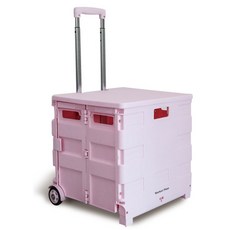 마켓플랜 접이식 폴딩카트 L, 핑크, 1개