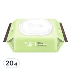 꿈토리 뉴 가득찬 챔프 엠보싱 유아물티슈 캡형, 55g, 100매, 20개