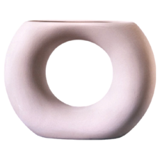 空氣選物 不規則素燒陶瓷花瓶, 米色