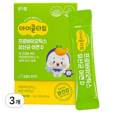 두드림 아이클타임 프로바이오틱스 유산균 아연 D 30p, 60g, 3개