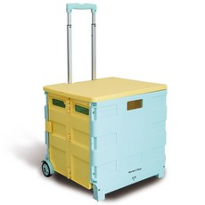 마켓플랜 접이식 폴딩카트 L, 옐로우, 1개