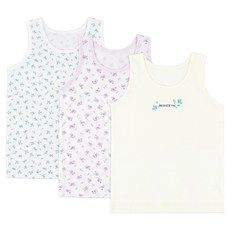 Maykids 女童夏季葉子背心3件組