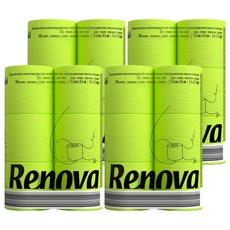 Renova 黑標彩色捲筒衛生紙 綠色, 6捲, 4個, 16.1m