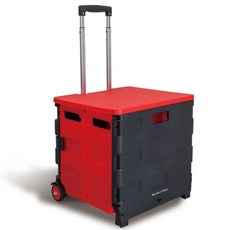 마켓플랜 접이식 폴딩카트 L, 레드, 1개