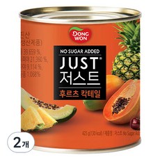 동원 JUST 저스트 노슈가 후르츠 칵테일 통조림, 2개, 425g