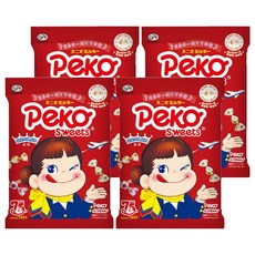FUJIYA 不二家 Peko 牛乳糖, 日本原裝進口, 無香料, 無著色, 80g, 4袋