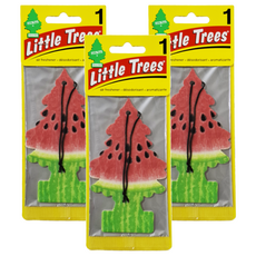 Little Trees 小樹香片 西瓜 清新香氣持久 車用/家用/辦公室適用 時尚可愛設計, 7g, 3片