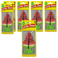 Little Trees 小樹香片 西瓜 清新香氣持久 車用/家用/辦公室適用 時尚可愛設計, 7g, 6片