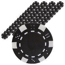 Dassadotcom 國際規格彩色撲克籌碼, 50個, 黑色