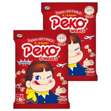 FUJIYA 不二家 Peko 牛乳糖, 日本原裝進口, 無香料, 無著色, 80g, 2袋