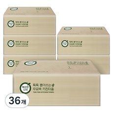 KleanNara 可綠納樂 抽取式無漂白竹纖維廚房紙巾, 100張, 36包