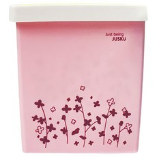 JUSKU 佳斯捷 小花草集收納桶/垃圾桶 2.5L 2個, 粉色