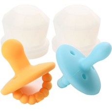 Dailylike BonBon誕生石安撫奶嘴組 2入, 4號款(黃玉+海藍寶石), 第2階段(4個月以上)