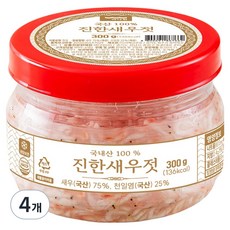 바다원 국내산 새우젓, 300g, 4개