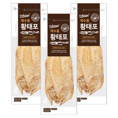 해맑은푸드 자연건조 황태포 2미, 140g, 3개