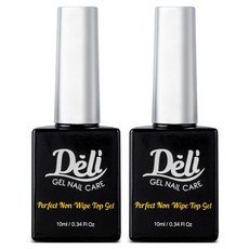 Deli Beauty 完美免擦封層凝膠, 透明, 10ml, 2個