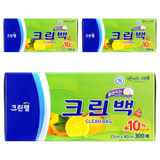 크린랩 크린백 25 x 40 cm, 300개입, 3개