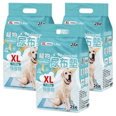 咕沛日常 寵物尿布墊 特厚款, 25片, 3包