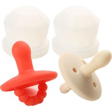 Dailylike BonBon誕生石安撫奶嘴組 2入, 1號款(石榴石+珍珠), 第2階段(4個月以上)