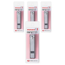 THREE SEVEN Louisbon乾淨俐落的高級指甲刀, 4個, 銀色