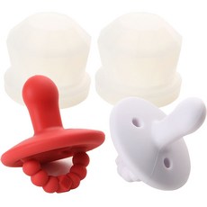 Dailylike BonBon誕生石安撫奶嘴組 2入, 2號款(紅寶石+蛋白石), 第2階段(4個月以上)