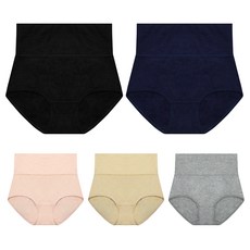 맬러뮤트 여성용 데일리지 순면 똥배 복대 팬티 5p 세트