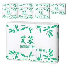 芙蓉 捲筒衛生紙 100%原生紙漿 規格: 10.0公分x11.0公分 數量: 270張(CNS許可差±5%), 10cm, 6捲, 8袋