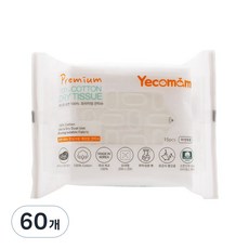 예꼬맘 시그니처 순면 아기 건티슈, 60g, 15매, 60개